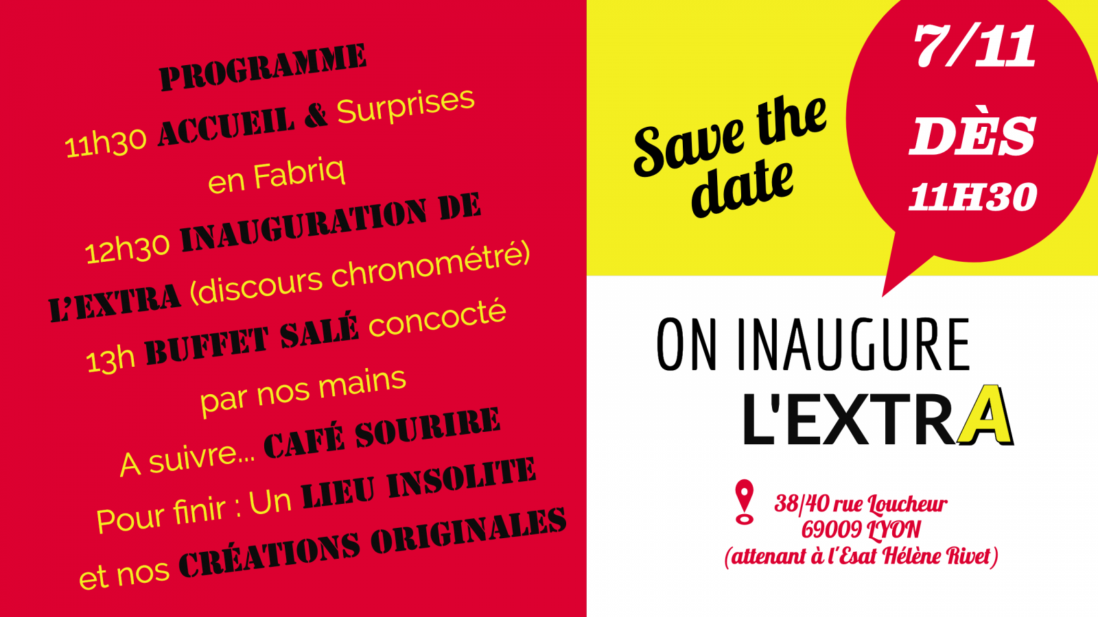 Inauguration de l'EXTRA - nouvel espace de location de salles à Lyon 9