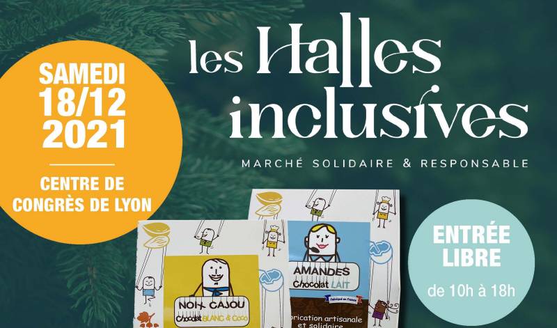 Les chocolats bio de l'ESAT Hélène RIVET aux Halles Inclusives le 18 décembre 2021